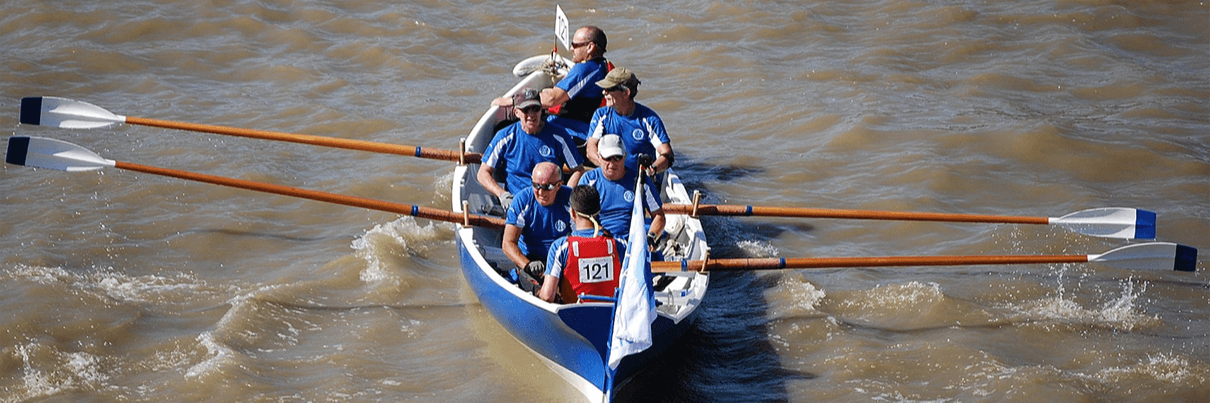 Currach Racing on the River Thames.